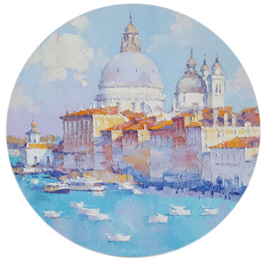 Venice X X X Painting titled "Venice X X X" by Alex Hook Krioutchkov, Original Artwork, Oil Mounted on Wood Stretcher frame