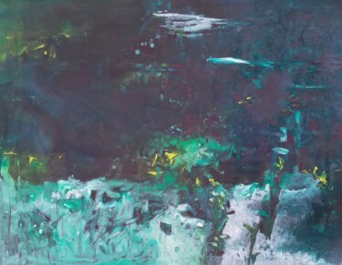 Peinture intitulée "Nymphéas et abstrac…" par Lorenz, Œuvre d'art originale, Acrylique