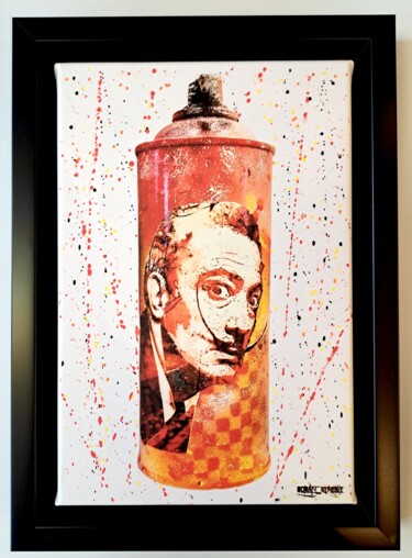 Arts numériques intitulée "TOILE DALI SPRAY" par Sohan_street, Œuvre d'art originale, Travail numérique 2D Monté sur Châssis…