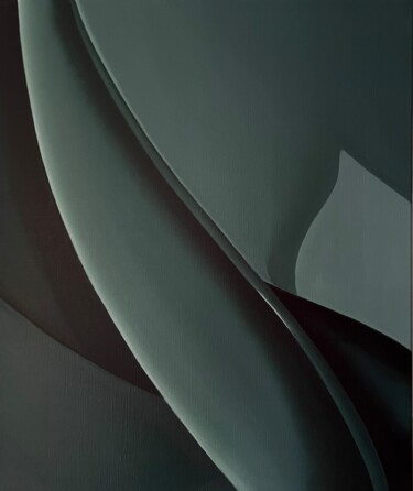 Peinture intitulée "Pérylène vert 4" par Jchadima, Œuvre d'art originale, Huile Monté sur Châssis en bois