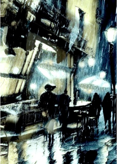 Digital Arts titled "Миражи ночного Пари…" by Alya Veresk, Original Artwork, Digital Painting