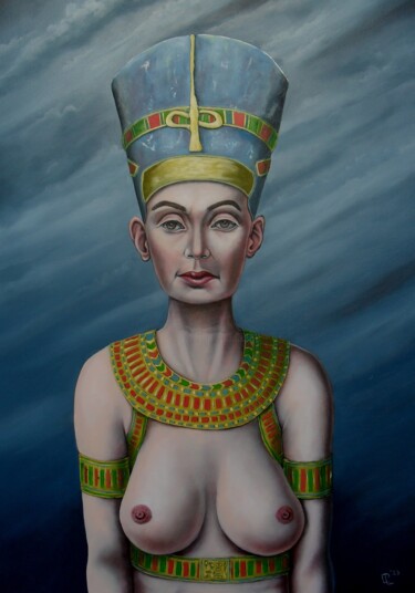绘画 标题为“Nefertiti ( nicht :…” 由Uko Post, 原创艺术品, 油