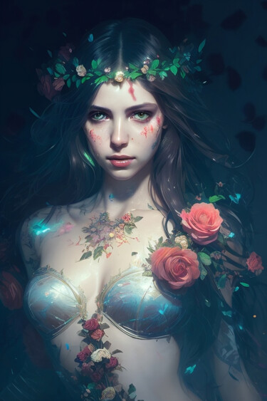 "Illuminating Beauty…" başlıklı Dijital Sanat Mystic Muse tarafından, Orijinal sanat, AI tarafından oluşturulan görüntü
