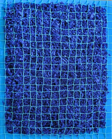 绘画 标题为“Blaues Netz” 由Mario Grasberger, 原创艺术品, 丙烯