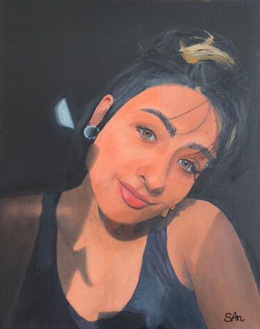 Painting titled "Greta" by Sonny Andersson, Original Artwork, Oil