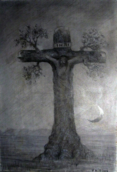 Metaphor of a man's life, Silverpoint drawing Drawing titled "Metaphor of a man's…" by Alberto Thirion, Original Artwork, Silverpoint