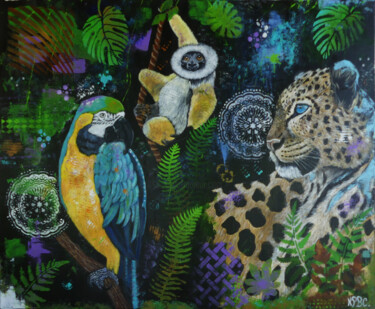 Peinture intitulée "Esprit sauvage-cons…" par Kpbc, Œuvre d'art originale, Acrylique Monté sur Châssis en bois