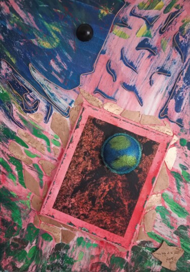 绘画 标题为“" La terre et le sa…” 由Riquet Faure, 原创艺术品, 油 安装在木质担架架上