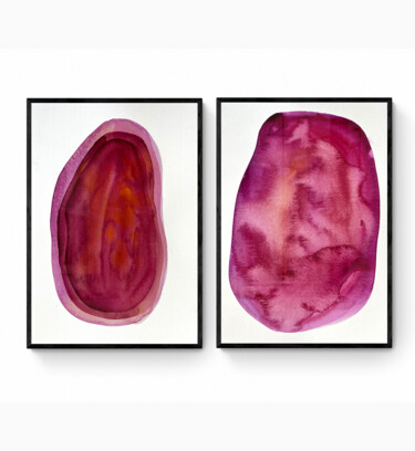 Painting titled "The shapes of the s…" by Nataliia Lepikhina, Original Artwork, Watercolor