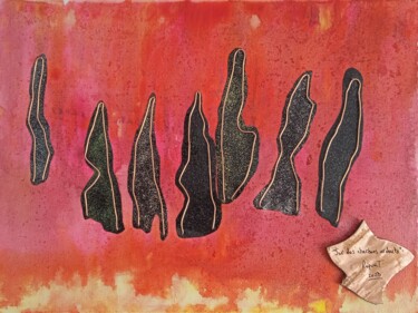 绘画 标题为“" Sur des charbons…” 由Riquet Faure, 原创艺术品, 油 安装在木质担架架上