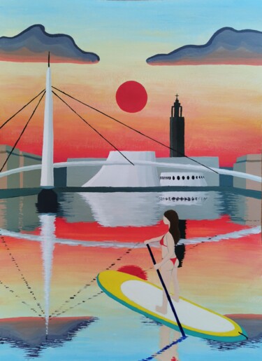Souvenir du Havre Pittura intitolato "Souvenir du Havre" da Marina Uman, Opera d'arte originale, Acrilico