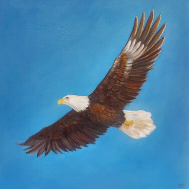 Painting titled "In the sky" by Iuliia Muraveinikova, Original Artwork, Oil