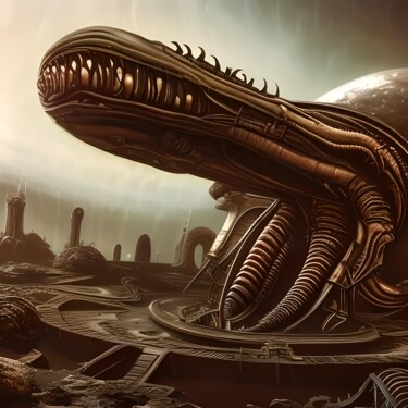 Digital Arts titled "Erectbofactory" by Michael C Bertsch, Original Artwork, Digital Painting