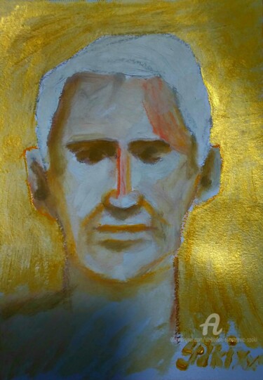 Mon quarante-neuvieme virt. EXPO "Ecrivent" pav. no. 30. 绘画 标题为“Mon quarante-neuvie…” 由Slobodan Spasojevic (Spaki), 原创艺术品, 油