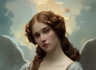 Digital Arts titled "Angel watching" by Michael C Bertsch, Original Artwork, 2D Digital Work