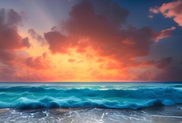 Digital Arts titled "Beach" by Michael C Bertsch, Original Artwork, Digital Painting
