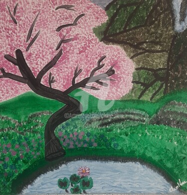 Cerisier du Japon et nature d'Asie