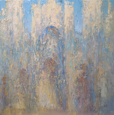 Peinture intitulée "Rouen Cathedral" par Tatyana Ivolga, Œuvre d'art originale, Huile Monté sur Châssis en bois