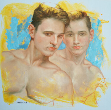 제목이 "Portrait of men#230…"인 미술작품 Hongtao Huang로, 원작, 기름