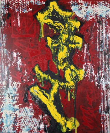 Peinture intitulée "Dragonne" par Marie-Paule Nesséré Allaert, Œuvre d'art originale, Acrylique Monté sur Châssis en bois