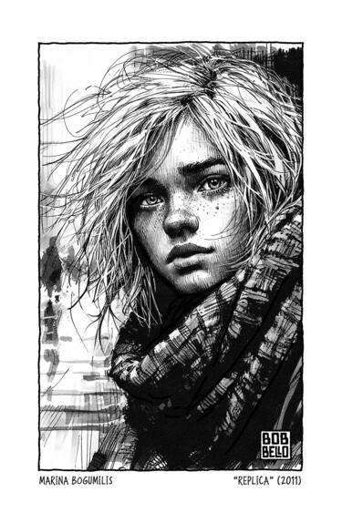 Digital Arts titled "Marina Bogumilis" by Bob Bello, Original Artwork, Digital Painting