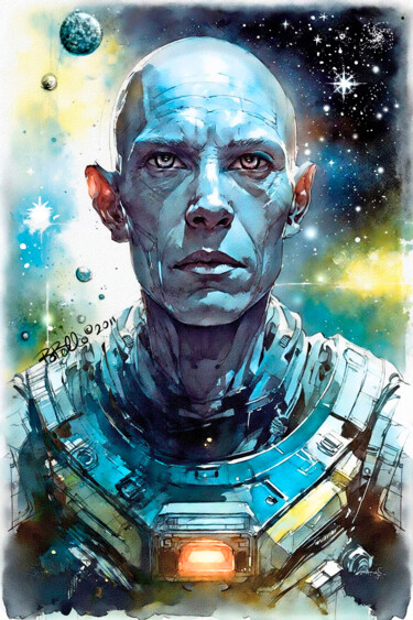 Digital Arts titled "Master Chief Longar" by Bob Bello, Original Artwork, Digital Painting
