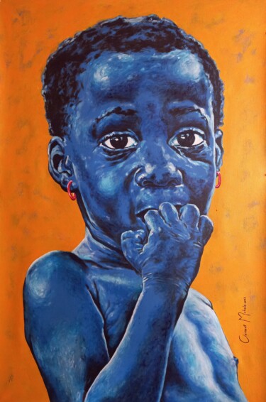 Peinture intitulée "Tranquility" par Clement Mohale, Œuvre d'art originale, Acrylique