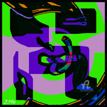 Arte digital titulada "greenpol" por Joseph Pllo, Obra de arte original, Pintura Digital