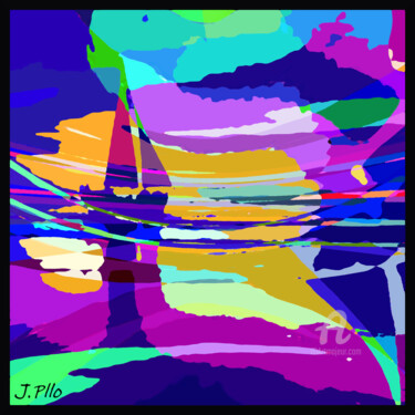 Arte digital titulada "colorfulsea" por Joseph Pllo, Obra de arte original, Pintura Digital