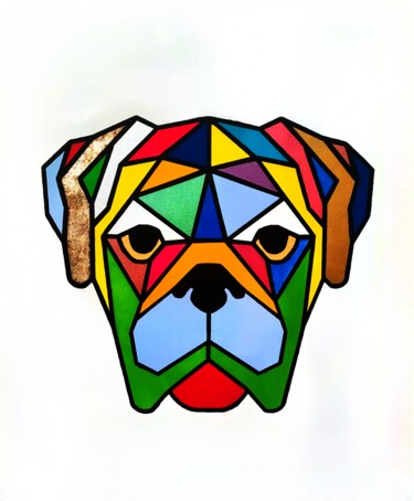 Bouledogue Peinture intitulée "Bouledogue" par Jérémy Magnanou (Jemy-Art), Œuvre d'art originale, Acrylique Monté sur Châssis en bois