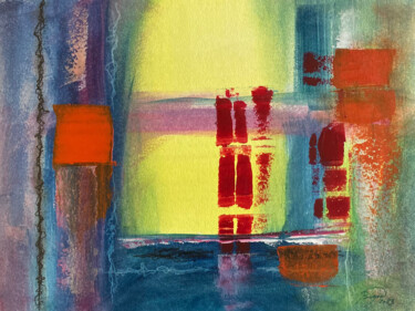 Peinture intitulée "Abstraction 5" par Guy Benson, Œuvre d'art originale, Huile