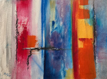 Peinture intitulée "Abstraction 13" par Guy Benson, Œuvre d'art originale, Huile