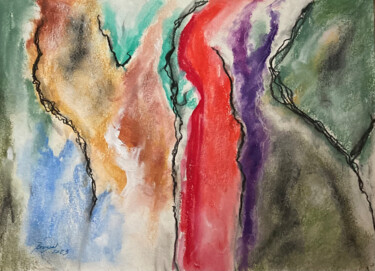Peinture intitulée "Abstraction 14" par Guy Benson, Œuvre d'art originale, Huile