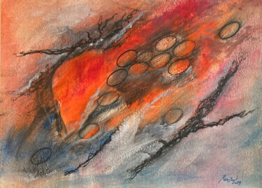 Peinture intitulée "Abstraction 17" par Guy Benson, Œuvre d'art originale, Huile