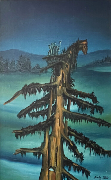 绘画 标题为“Old tree II” 由Vinko Hlebs, 原创艺术品, 油