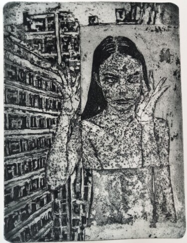 Printmaking titled "lampiste" by Bergstrasser Laurent, Original Artwork, Etching
