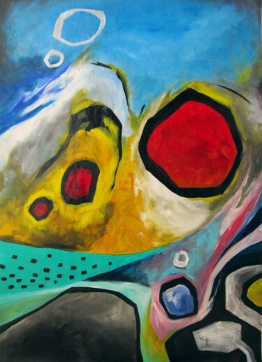 Peinture intitulée "Microcosme 3" par Benoit Vinadelle, Œuvre d'art originale, Acrylique