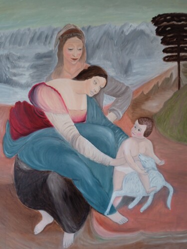 Painting titled "Santa Anna la Virge…" by Roser Solà, Original Artwork, Oil