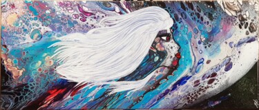 Painting titled "il Volto della Luna" by Emanuela Lo Presti, Original Artwork, Acrylic