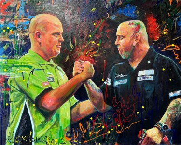 Картина под названием "Michael van Gerwen…" - Alex Loreci, Подлинное произведение искусства, Акрил