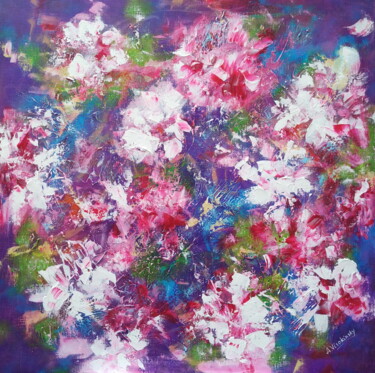 Peinture intitulée "Flowers on the Wind…" par Andrey Visokinsky, Œuvre d'art originale, Acrylique