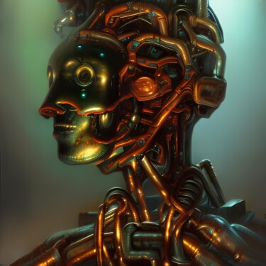 Digital Arts titled "Robot 555777222" by Michael C Bertsch, Original Artwork, 2D Digital Work