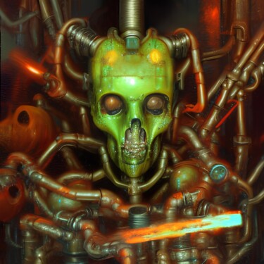 Digital Arts titled "Robot 555777224" by Michael C Bertsch, Original Artwork, 2D Digital Work