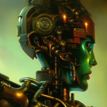 Digital Arts titled "Robot 555777227" by Michael C Bertsch, Original Artwork, 2D Digital Work