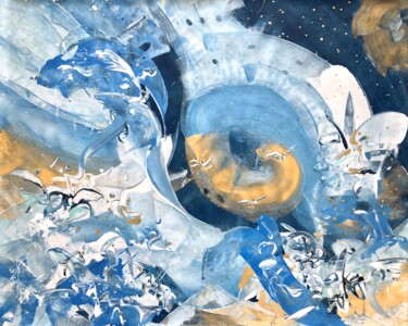 Painting titled "SOUL JOURNEY" by Delphine Bernard, Original Artwork, Acrylic Mounted on Cardboard