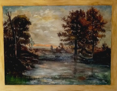 "ESSAI PEINTURE FLAM…" başlıklı Tablo Christian Garnier tarafından, Orijinal sanat, Akrilik Ahşap Sedye çerçevesi üzerine mo…