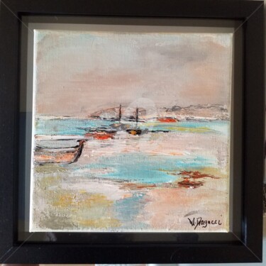 Peinture intitulée "La barque échouée" par Valerie Dragacci, Œuvre d'art originale, Acrylique Monté sur Châssis en bois