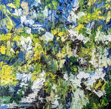 La ligne des arbres Painting titled "La ligne des arbres" by Nicole Caron, Original Artwork, Oil