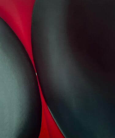 Peinture intitulée "Pérylène rouge et v…" par Jchadima, Œuvre d'art originale, Huile Monté sur Châssis en bois