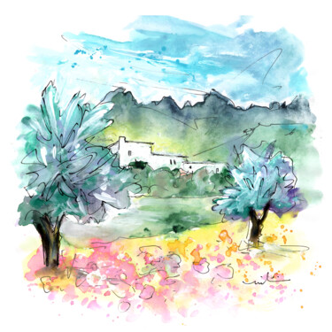 Peinture intitulée "a Finca In Turre 06" par Miki De Goodaboom, Œuvre d'art originale, Aquarelle